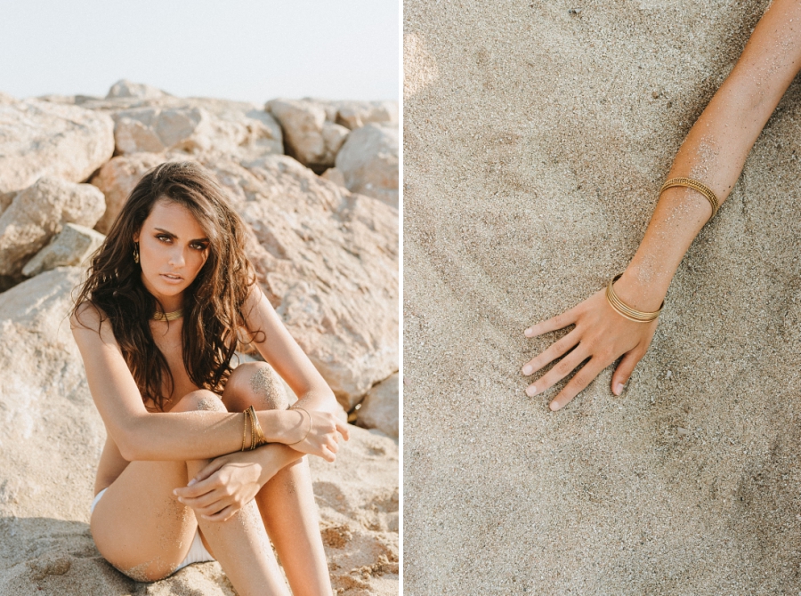 Sesión de fotos en la playa con la modelo Anna Aznar Miss Tarragona