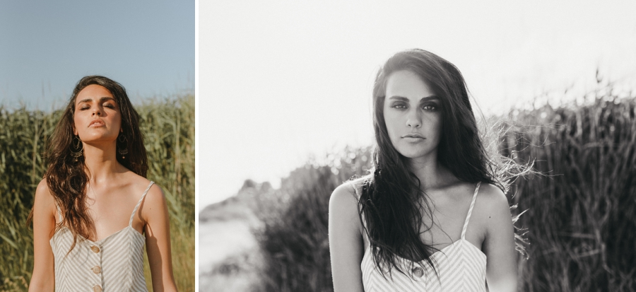 Sesión de fotos en la playa con la modelo Anna Aznar Miss Tarragona