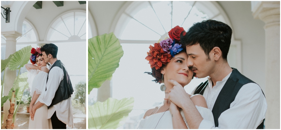 Boda diferente Frida Kahlo Inspired Wedding. Destination wedding photographer Spain.